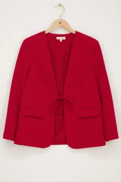 Blazer Rouge Avec Noeud