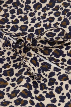 Blouse à Imprimé Léopard Avec Nœuds Au Dos