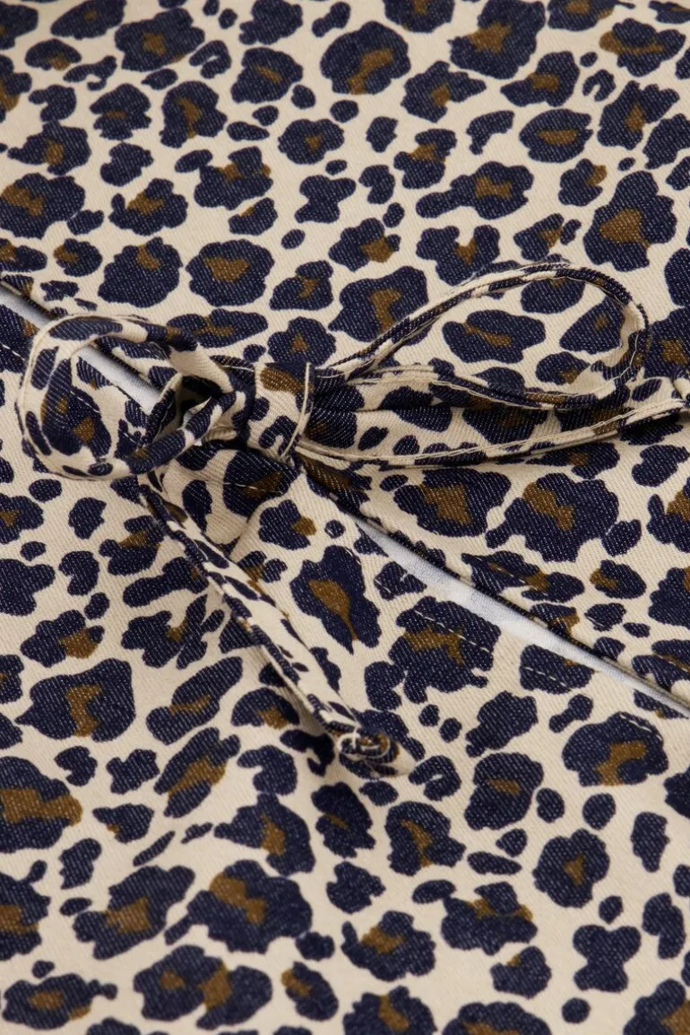 Blouse à Imprimé Léopard Avec Nœuds Au Dos