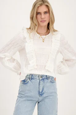 Blouse Blanche à Volants