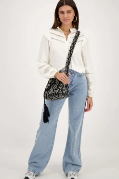 Blouse Blanche à Volants Et Rubans
