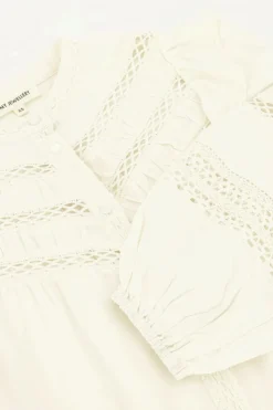 Blouse Blanche à Volants Et Rubans