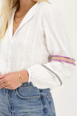 Blouse Blanche Plissée