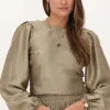 Blouse En Bronze Avec Nœud Au Dos