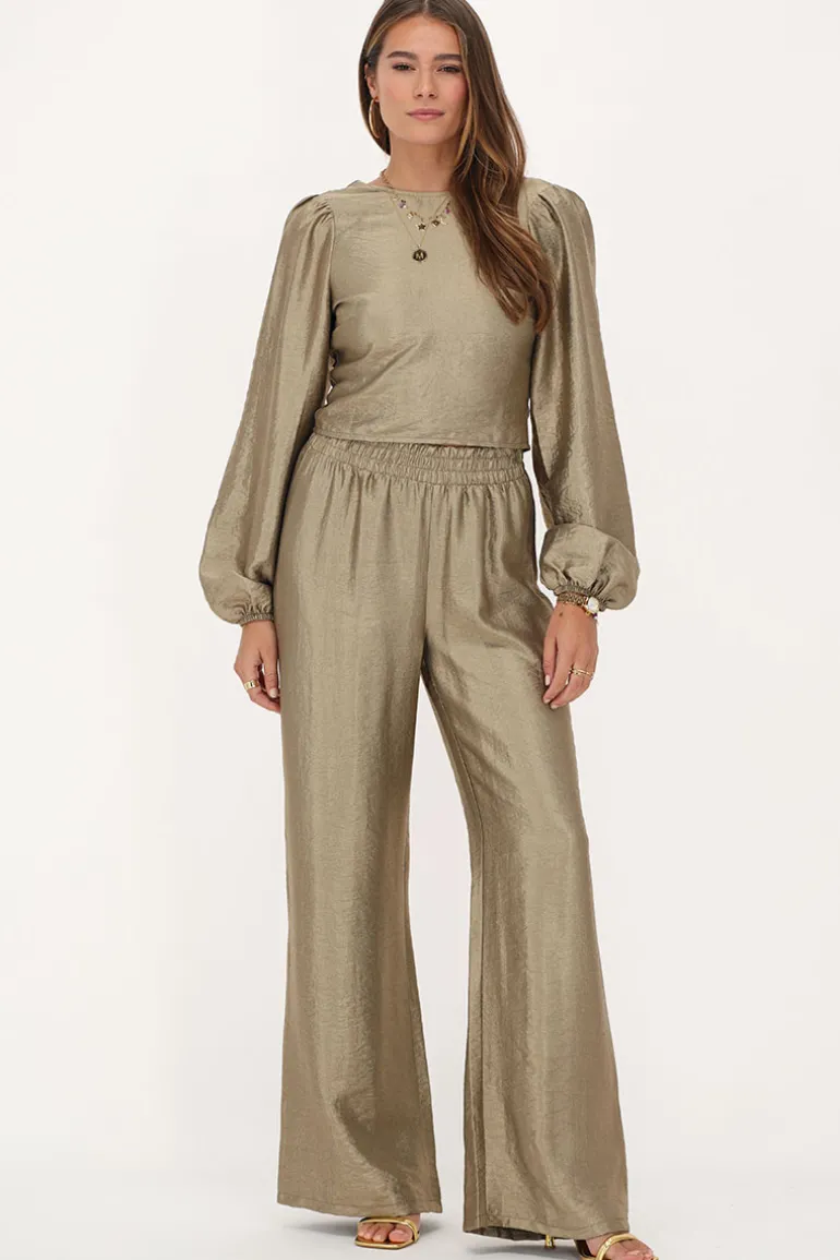 Blouse En Bronze Avec Nœud Au Dos