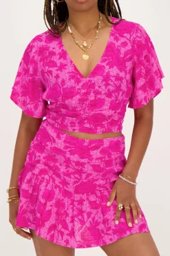 Blouse Rose à Imprimé Floral