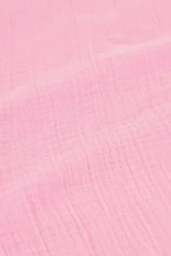 Blouse Rose à Manches Larges Et Nœud