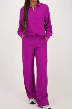Blouse Violette à Boutons