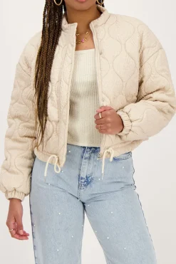 Bomber Beige Matelassé