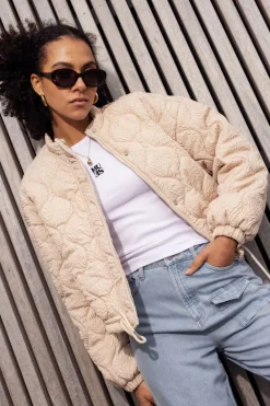 Bomber Beige Matelassé