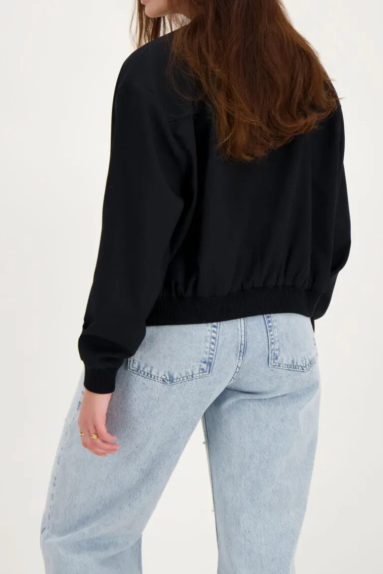 Bomber Noir Avec Poches
