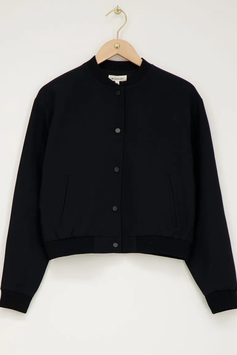 Bomber Noir Avec Poches
