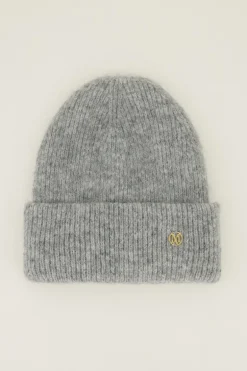 Bonnet Gris En Maille