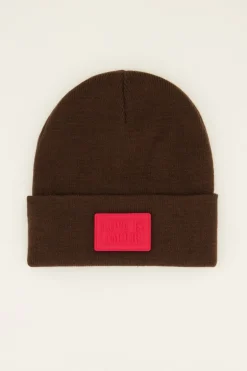 Bonnet Marron Avec écusson
