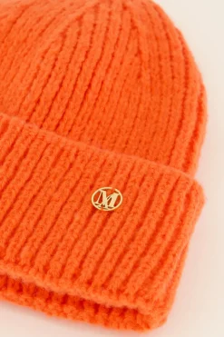 Bonnet Orange Côtelé
