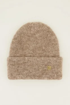 Bonnet Taupe En Maille