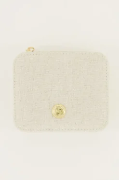 Boîte à Bijoux Beige Médium En Lin