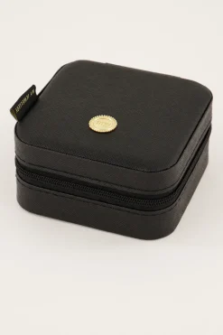 Boîte à Bijoux Carrée Noire