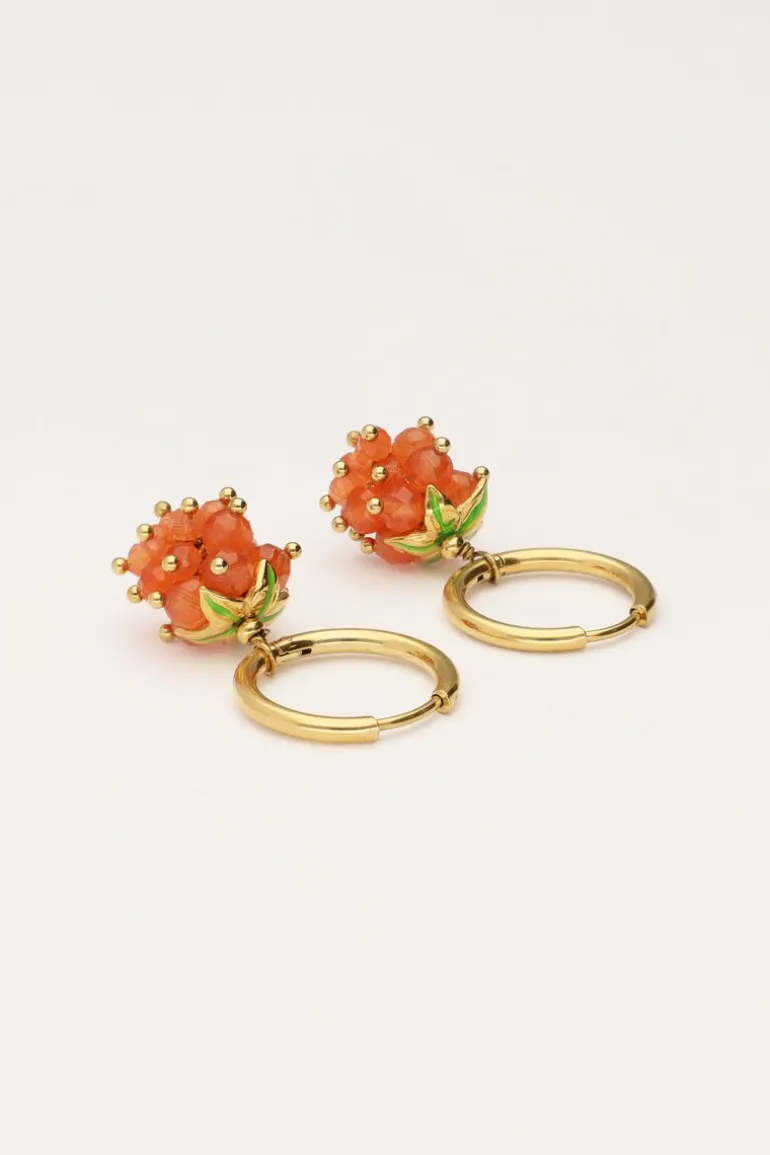 Boucle D'oreille Avec Grappe De Raisin Orange