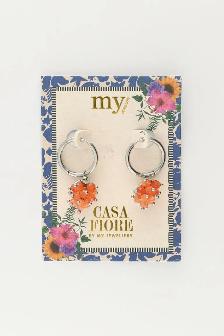 Boucle D'oreille Avec Grappe De Raisin Orange