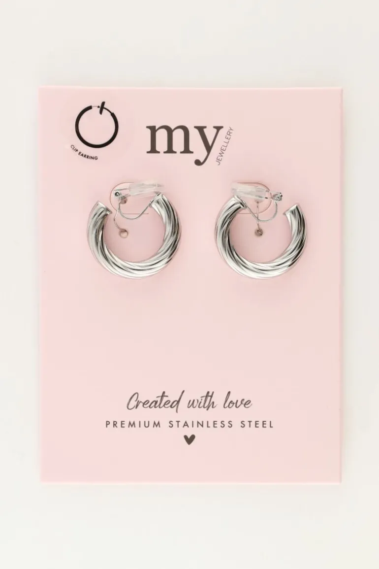 Boucles D'oreilles à Clip Petites Avec Torsade Massive