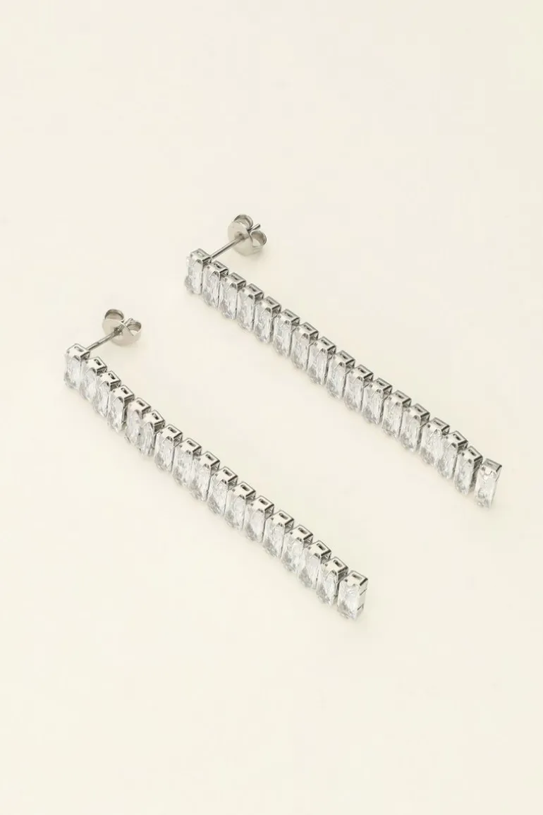 Boucles D'oreilles à Pierres Rectangulaires Universe