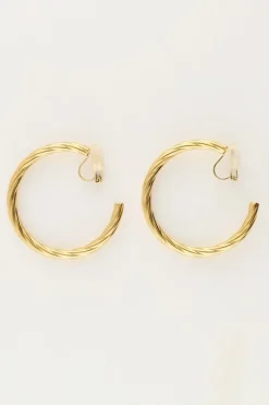 Boucles D'oreilles à Pince Avec Torsade épaisse