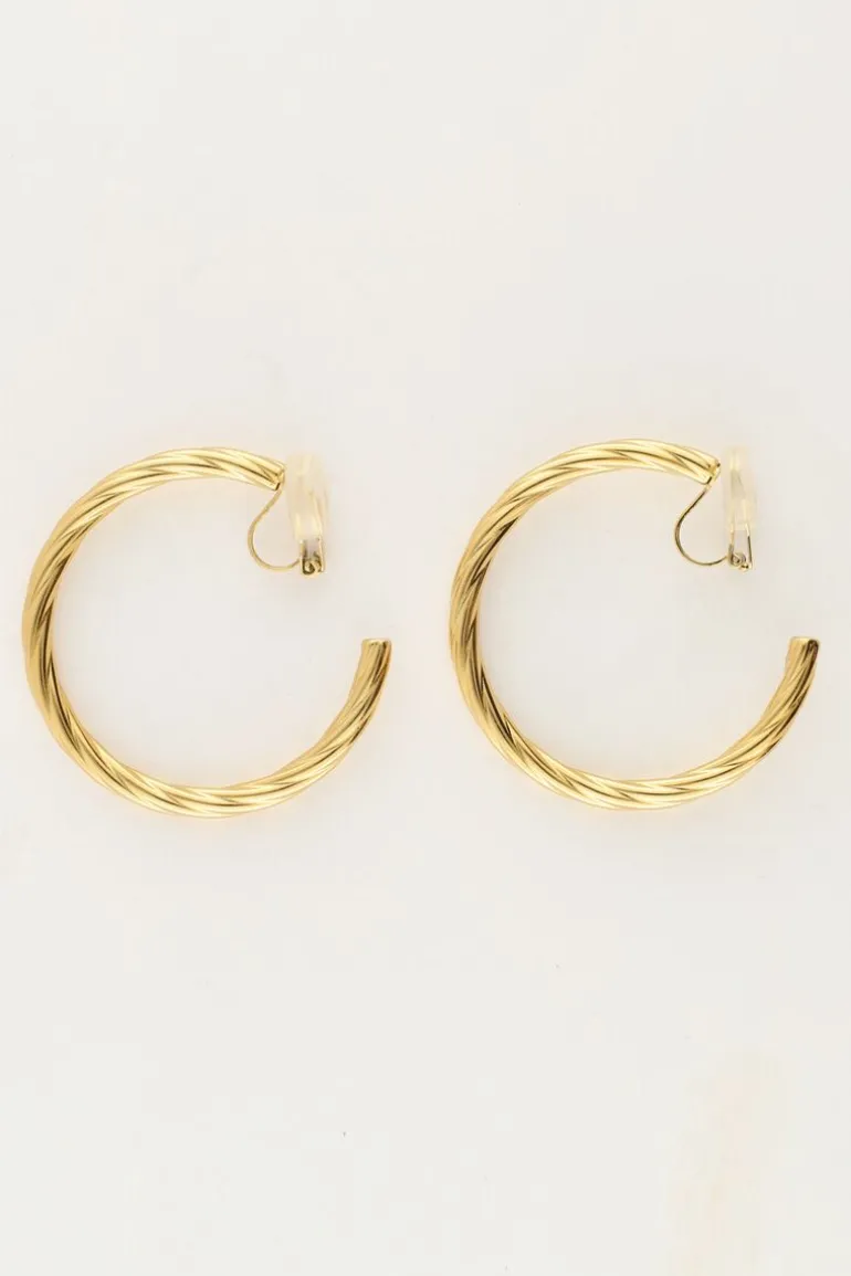 Boucles D'oreilles à Pince Avec Torsade épaisse