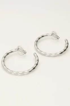 Boucles D'oreilles à Pince Avec Torsade épaisse