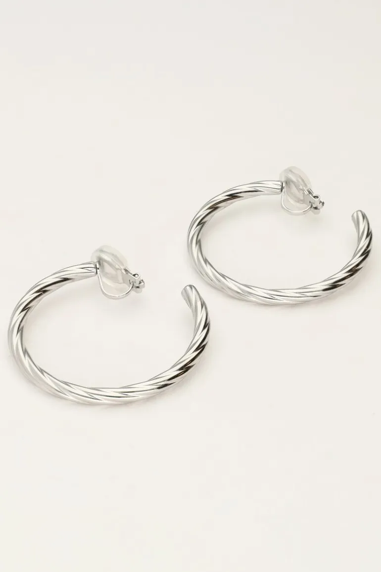 Boucles D'oreilles à Pince Avec Torsade épaisse
