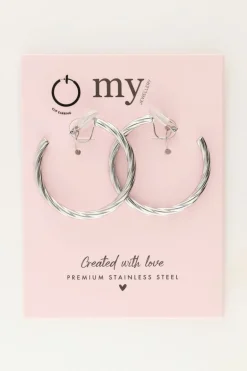 Boucles D'oreilles à Pince Avec Torsade épaisse
