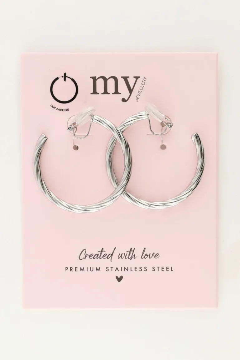 Boucles D'oreilles à Pince Avec Torsade épaisse