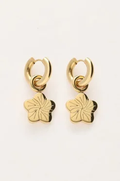Boucles D'oreilles Art Avec Fleur