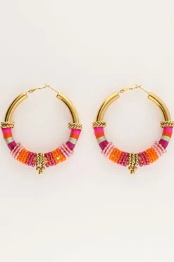 Boucles D'oreilles Art Bali Rose