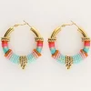 Boucles D'oreilles Art Turquoise Bali