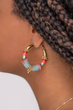 Boucles D'oreilles Art Turquoise Bali