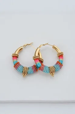 Boucles D'oreilles Art Turquoise Bali