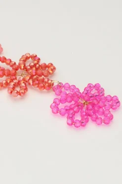 Boucles D'oreilles Avec 3 Fleurs Roses