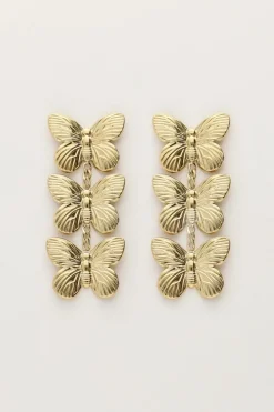Boucles D'oreilles Avec 3 Papillons