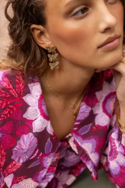 Boucles D'oreilles Avec 3 Papillons