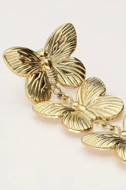 Boucles D'oreilles Avec 3 Papillons