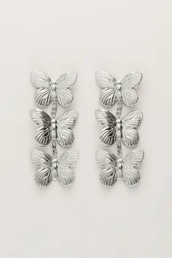 Boucles D'oreilles Avec 3 Papillons