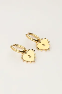 Boucles D'oreilles Avec Cadenas En Cœur