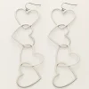 Boucles D'oreilles Avec Cœurs Ouverts