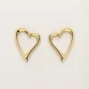 Boucles D'oreilles Avec Cœur Ouvert