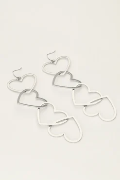 Boucles D'oreilles Avec Cœurs Ouverts