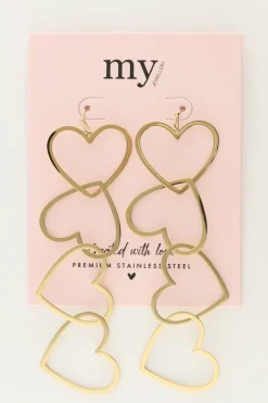 Boucles D'oreilles Avec Cœurs Ouverts
