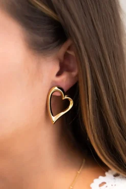 Boucles D'oreilles Avec Cœur Ouvert