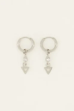 Boucles D’oreilles Avec Goutte Et Triangle