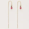 Boucles D'oreilles Avec Perles Violettes